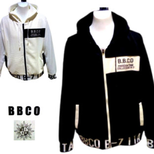 ビビコ (3L) メンズ 春夏 2024 パーカー 合繊ブルゾン 52 3L 白・黒 ストレッチ ポリエステル 紳士服 大きいサイズ キングサイズ 紳士服 40代 50代 60代 BBCO