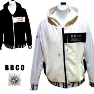 ビビコ メンズ 春夏 2024 パーカー 合繊ブルゾン 48・50 サイズ 白・黒 ストレッチ ポリエステル生地 紳士服 大きいサイズ 40代 50代 60代 新品 正規品 BBCO