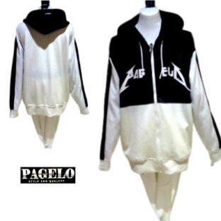 パジェロ (3l) メンズ 春夏 2024 50%OFF 合繊パーカートップス パンツ 3L サイズ 白黒 大きいサイズ スエット 上下セット 大きいサイズ 新品・正規品 PAGELO