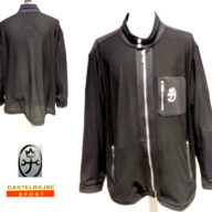 カステルバジャック (3L) 春夏 2024 ストレッチ・メッシュ ブルゾン 52 (3L) 黒 超伸縮性 大きいサイズ キングサイズ ゴルフ メンズ CASTEL BAJAC