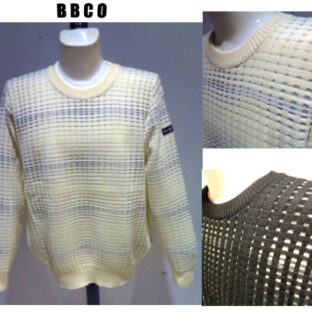 ビビコ (3L) 秋冬 2024 セーター 52 3L サイズ 白・黒 日本製 ジャガードセーター メンズ 紳士服 大きいサイズ キングサイズ 40代 50代 60代 ゴルフ ギフト BBCO