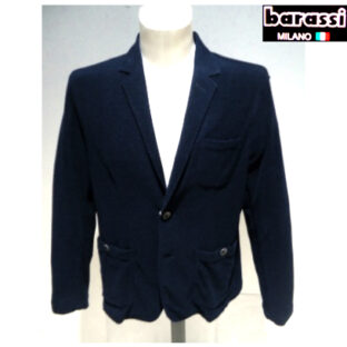 バラシ (3L) メンズ 春夏 50%OFF パイル ジャケット 52 (3L) 白 日本製生地 ノーベント パイル生地 大きいサイズ キングサイズ 紳士服 barassi 現品限り