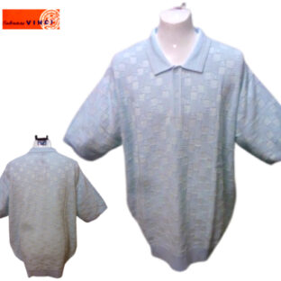 ビンチ 3L 春夏 2024 50%OFF ポロ衿 半袖セーター 52・3L 水色 日本製 大きいサイズ サマーセーター 40代 50代 60代 メンズ 紳士服 ギフト 父の日 VINCI