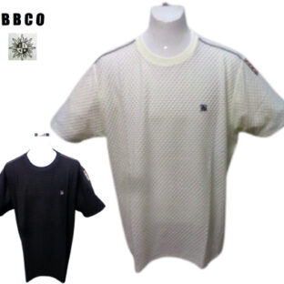 ビビコ 春夏 2024 Tシャツ 50 48 46 サイズ 白・黒 地柄模様 メンズ 紳士服 大きいサイズ 40代 50代 60代 ギフト 父の日 新品・正規品 BBCO