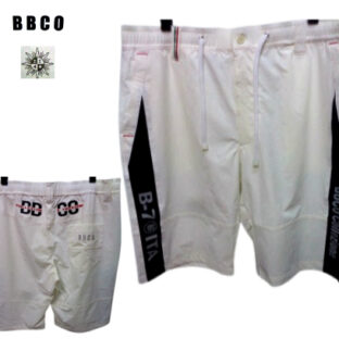 ビビコ 春夏 2024 ショートパンツ 50・48・46 サイズ ホワイト 短パン ストレッチ メンズ ナイロン生地 紳士服 40代 50代 60代 新品 正規品 BBCO